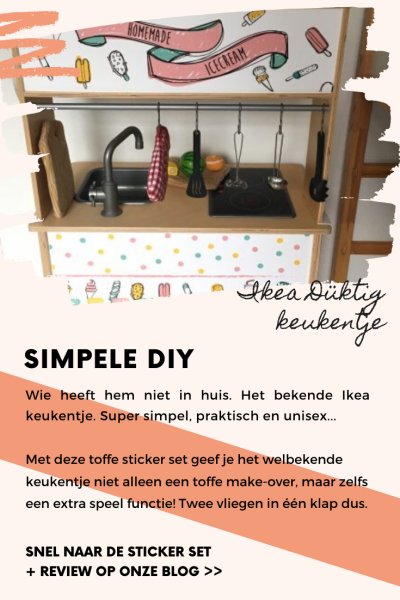 Met deze toffe stickers krijgt je Ikea Duktig keukentje een compleet nieuwe functie en uitstraling! Snel, makkelijk en ontzettend origineel.