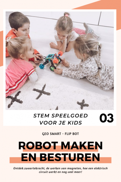 Met dit STEM speelgoed maak je je eigen robot samen met Geo Smart. Voor slimme kinderen die uitdaging zoeken of kleine ontdekkers en uitvinders in spé.